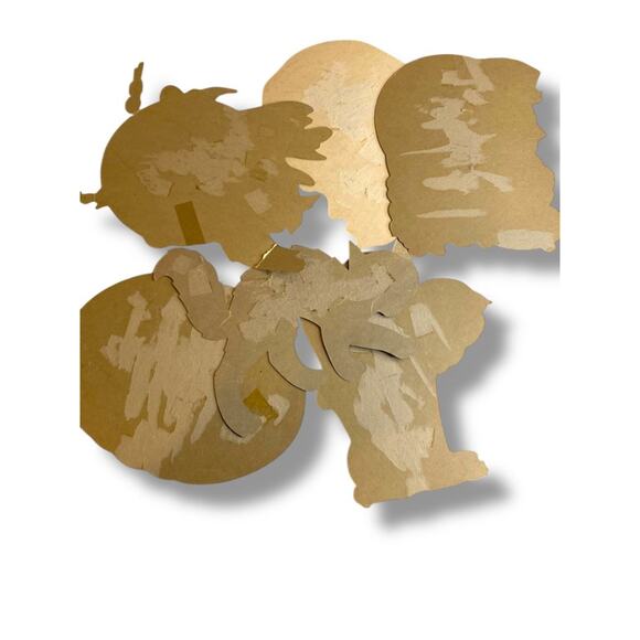 Lot of 6 Vintage Diecut Halloween Decorations Black Cat Witch Skull 7" - Picture 7 of 8